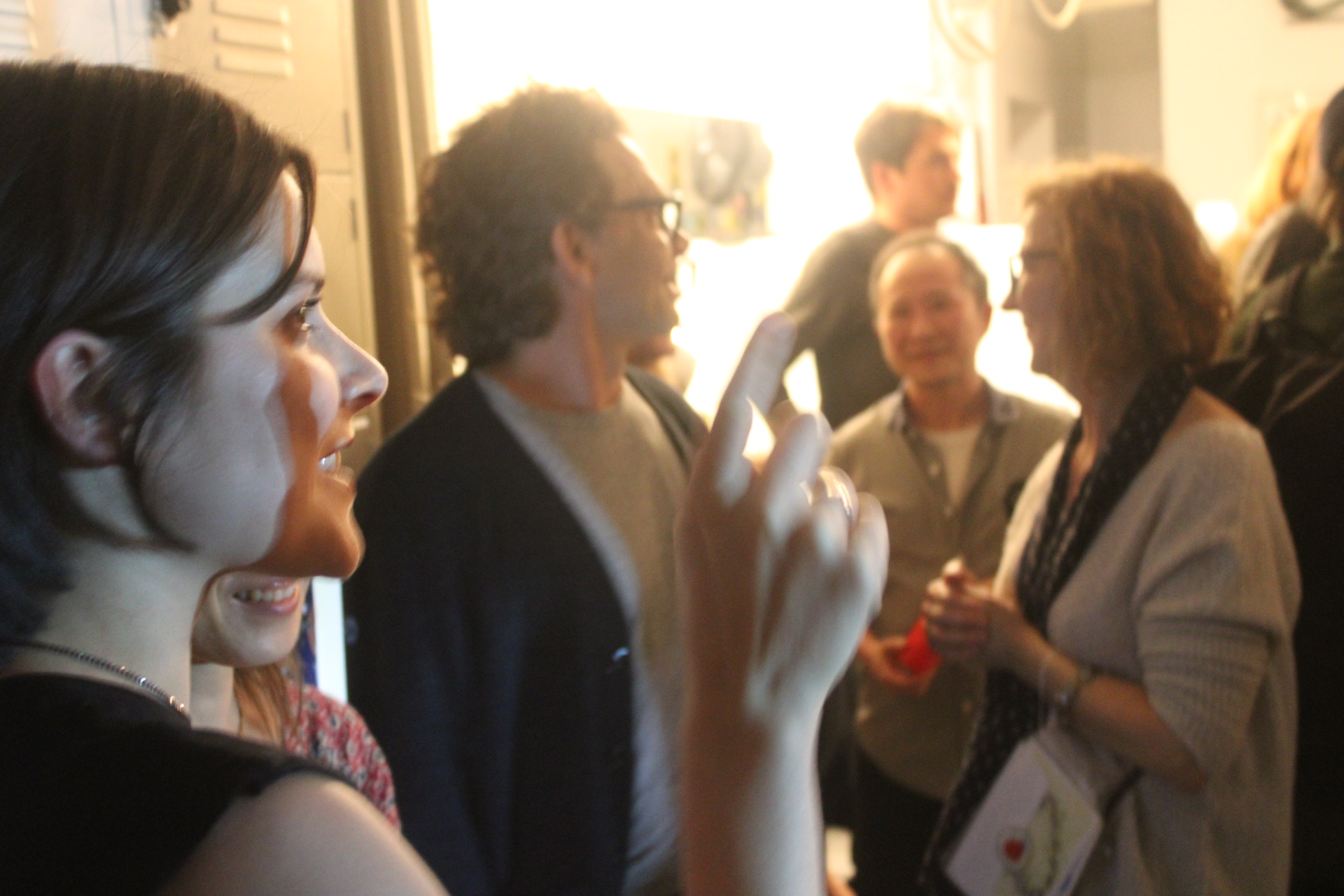 People gathered together indoors